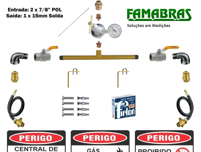 2501-01 - Central de Gás Para 2 P45 - Comercial/Industrial - Alta Pressão